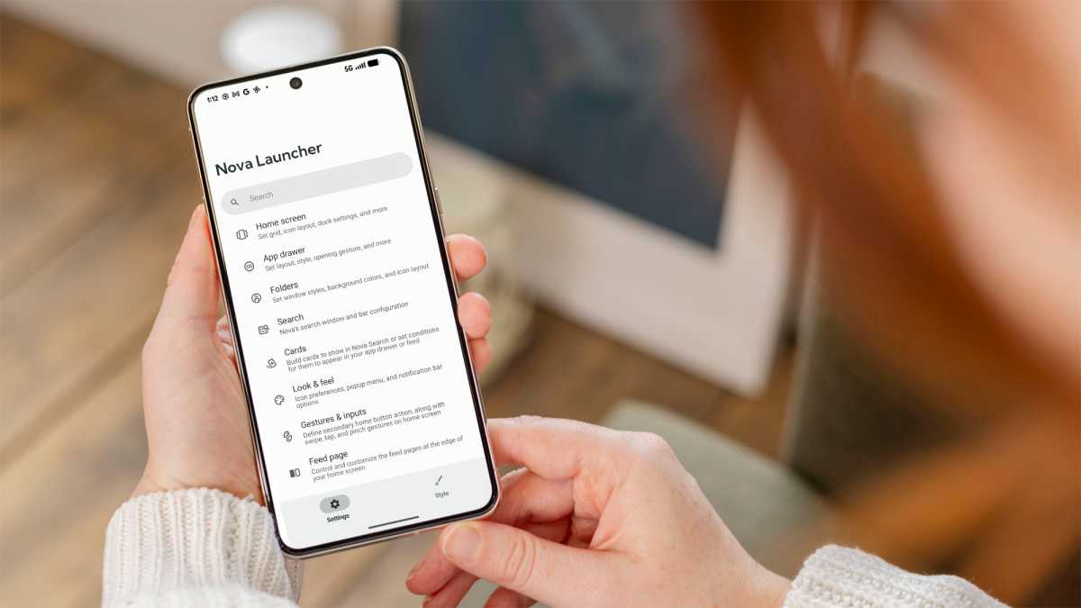 Nova launcher on an Android phone